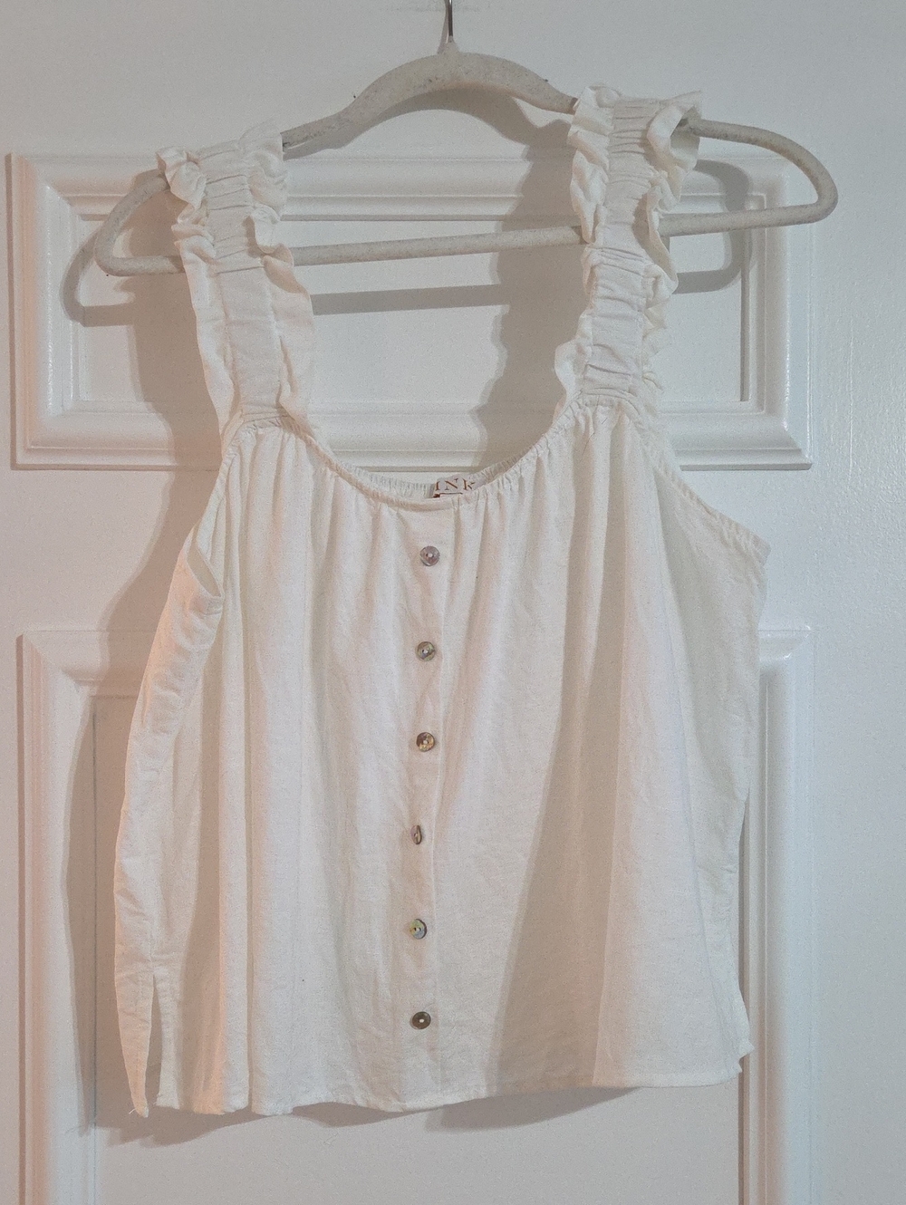 MNK Linen Cotton Blend Boho Tank